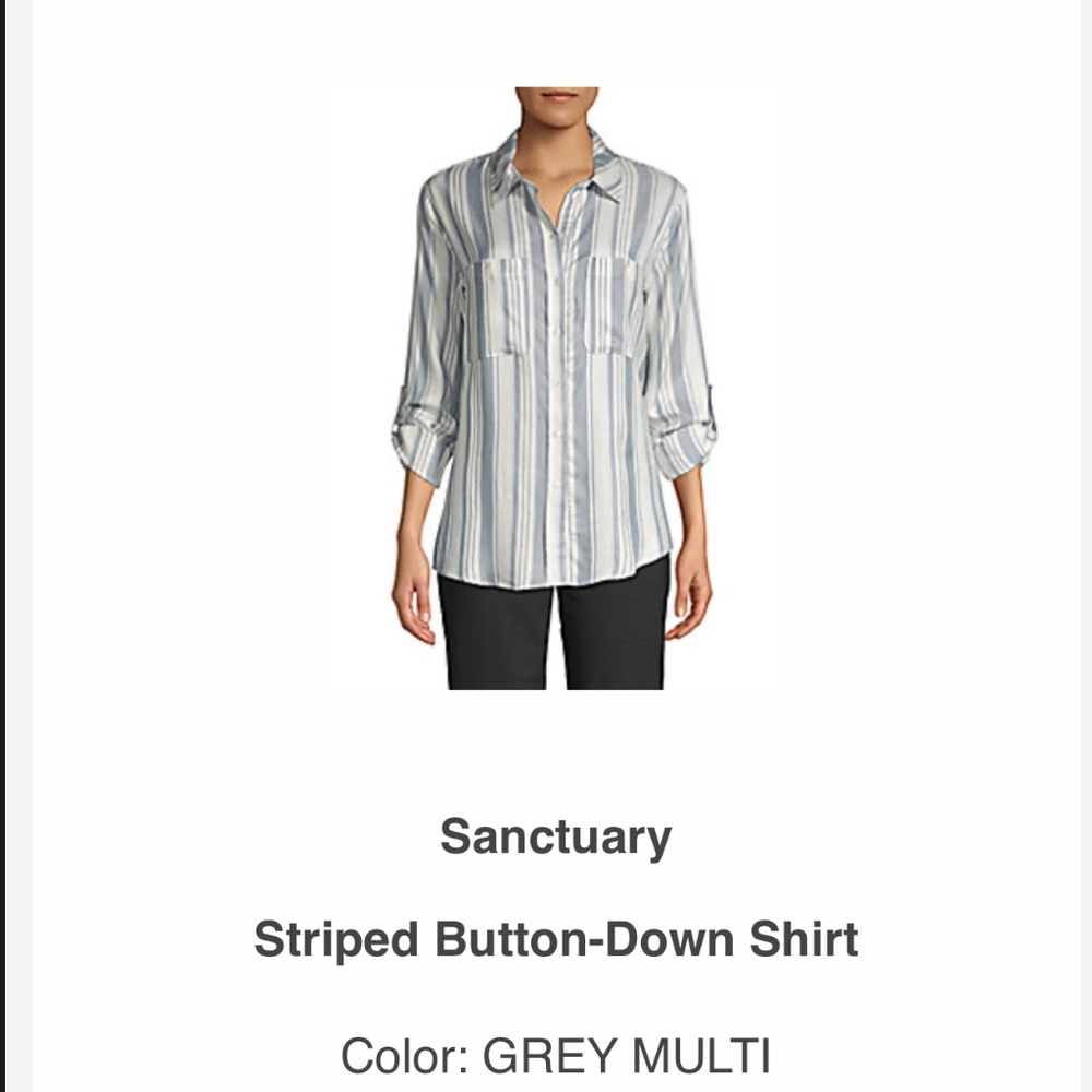 Sanctuary Striped Button-Down Shirt